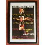 Framed 'Goldfinger' Poster, Officially Issued by EON Productions*