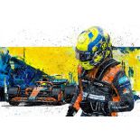 2022 McLaren MCL36 Lando Norris-Signed Limited Edition Print by David Johnson