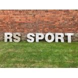 Substantial Metal 'RS SPORT' sign