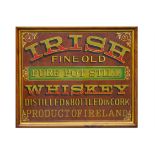 Irish Whiskey Framed Advertising Board