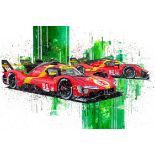 2023 Le Mans-Winning Ferrari 499P Multi-Signed Limited Edition Framed Print