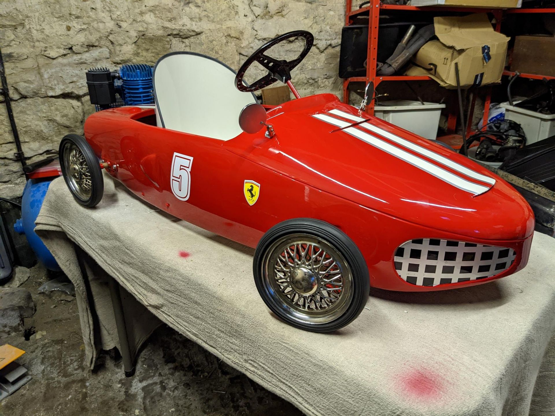 Ferrari Spa 156 Sharknose Morellet-Guerineau Pedal Car Fastidioulsy Restored - Image 4 of 8