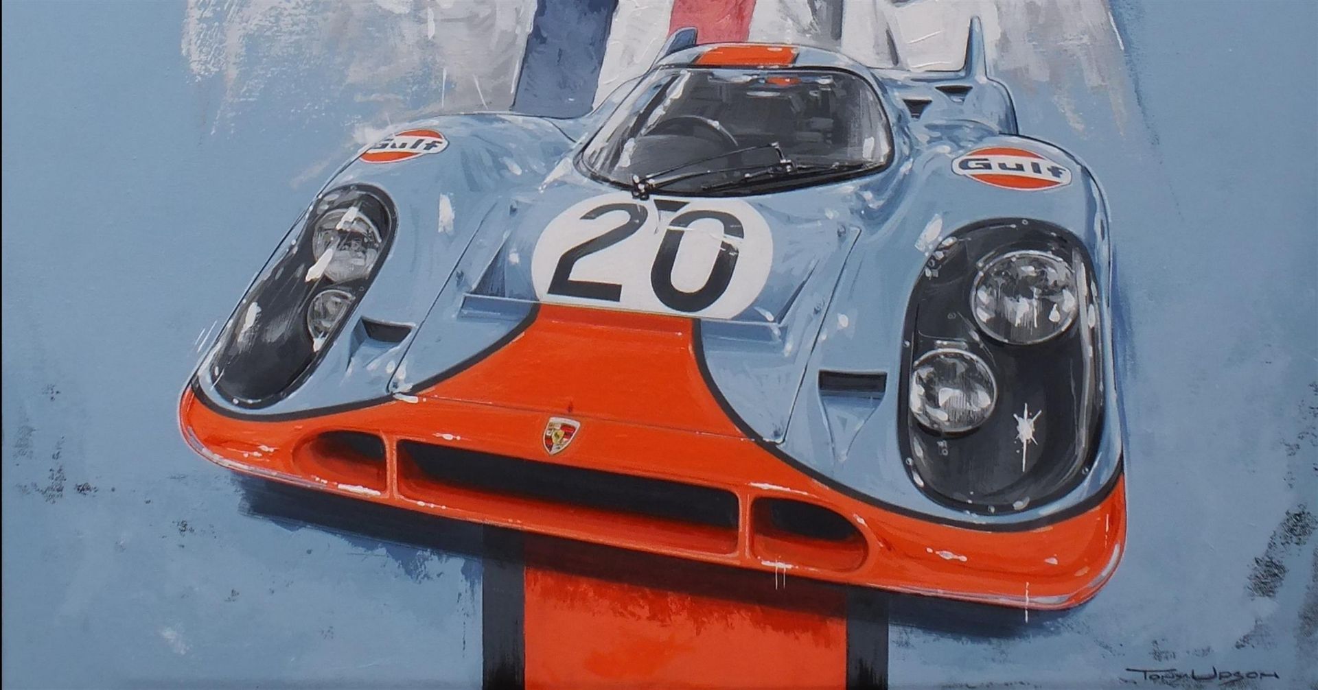 Steve McQueen, the 917K and Le Mans. Original Painting By Tony Upson - Image 3 of 4
