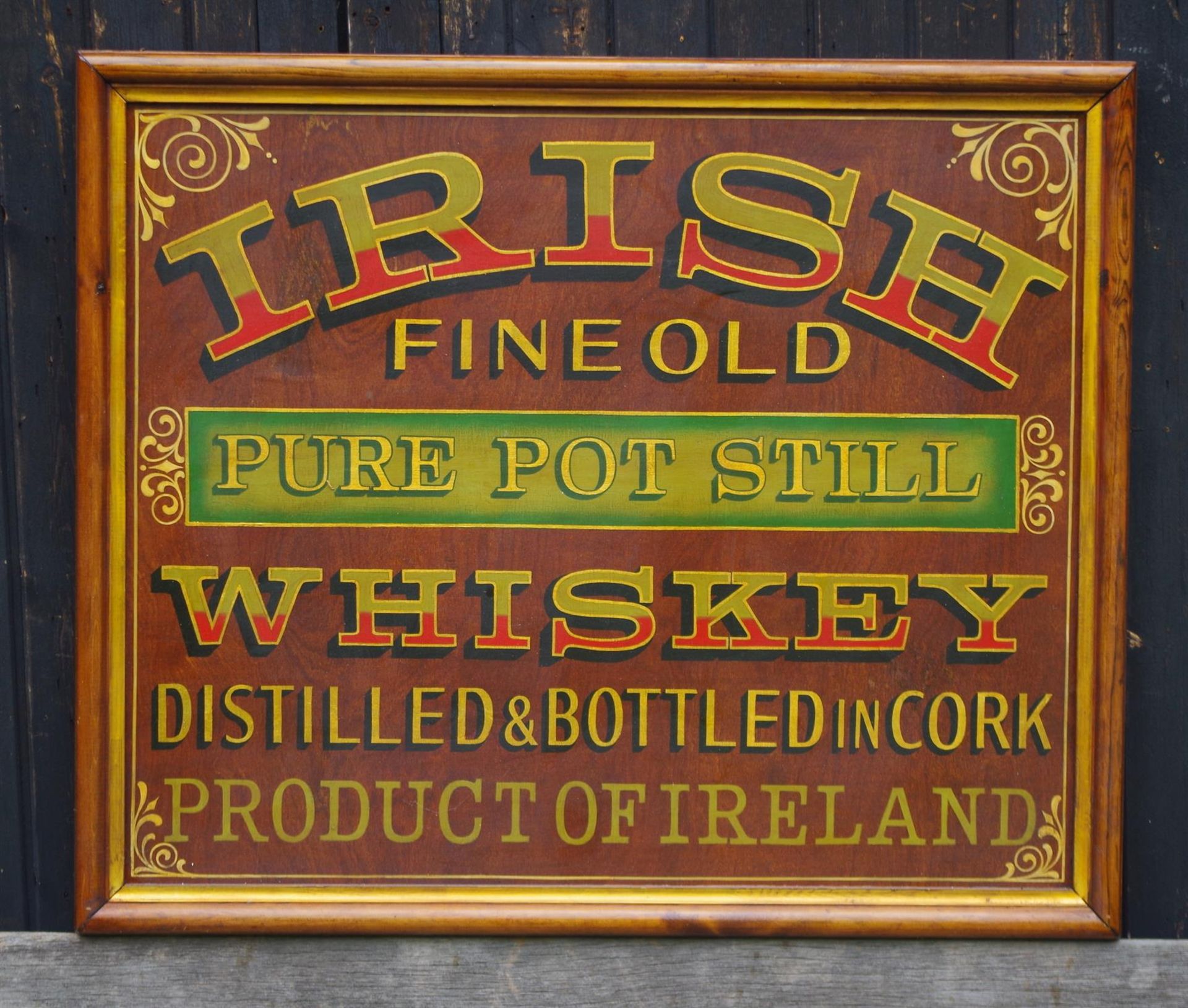 Irish Whiskey Framed Advertising Board - Bild 2 aus 2