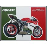 Ducati Panigale R In Acrylic On Canvas By Tony Upson