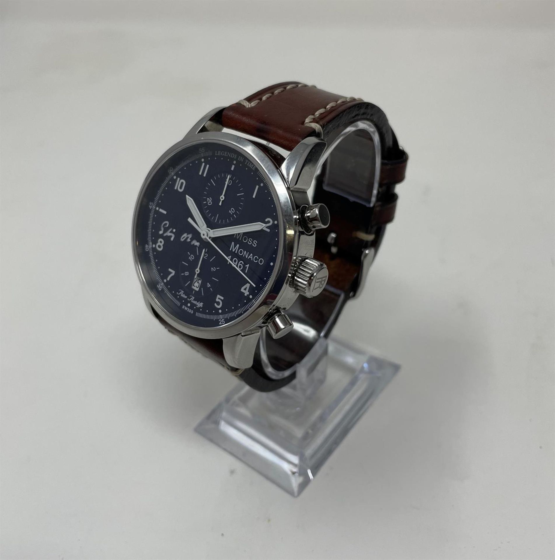 Limited Edition Signed Stirling Moss 50th Anniversary Watch - Image 2 of 10