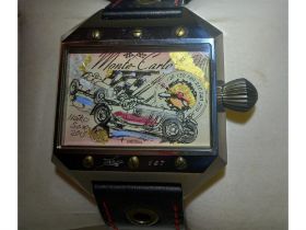 Heiko Saxo Monte Carlo Limited Edition Wristwatch with Hand-Painted Face
