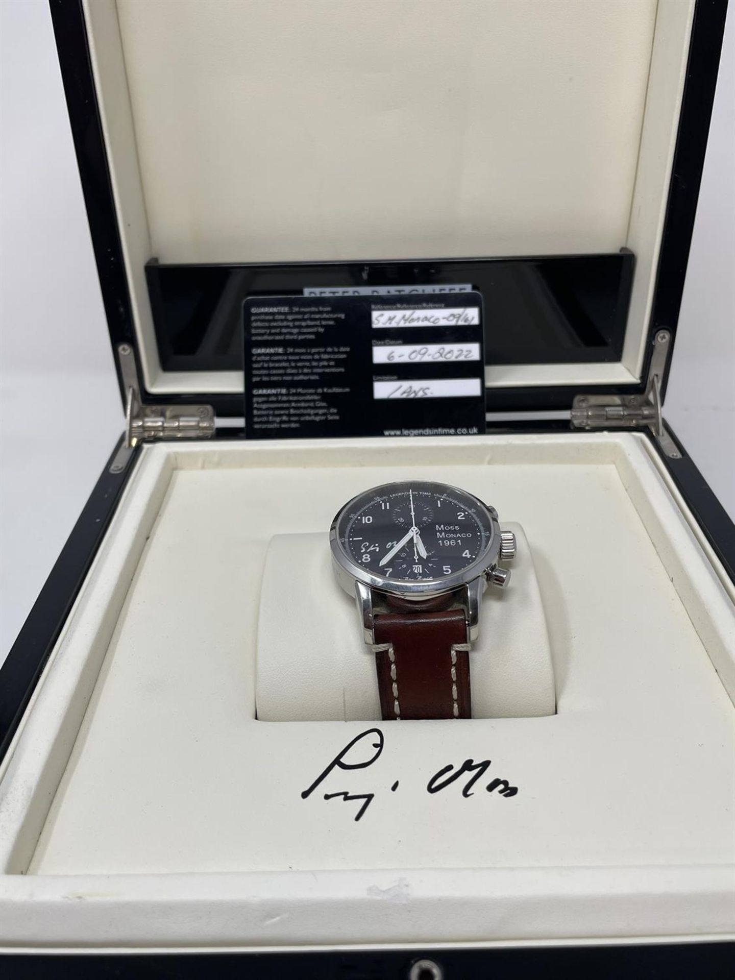 Limited Edition Signed Stirling Moss 50th Anniversary Watch - Image 10 of 10