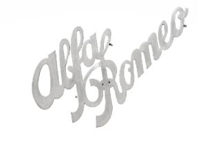 Cold Cast Aluminium Alfa Romeo Script Sign