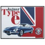 Patriotic E-Type Original Acrylic On Canvas by Tony Upson