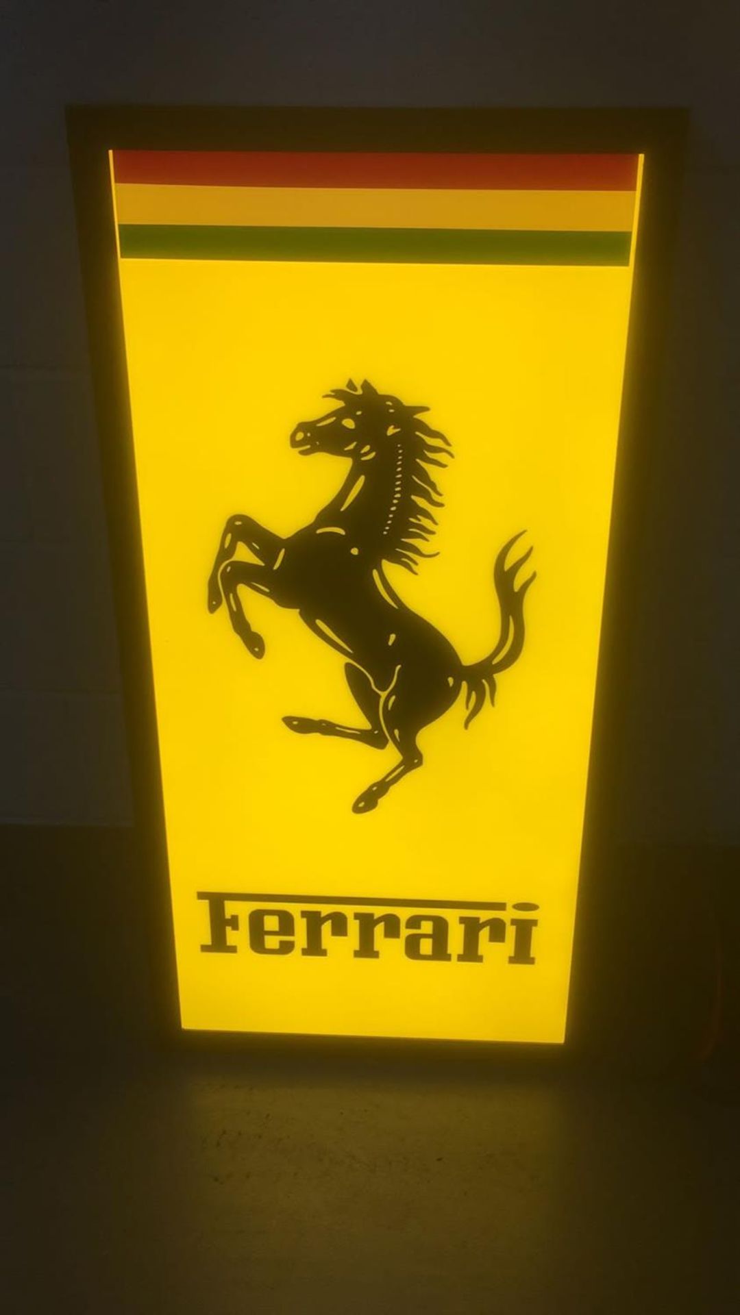 Substantial Ferrari Style LED Illuminated Sign - Image 2 of 4