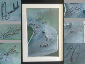 'Lap of the Gods' Multi-Signed Photograph, Donington 1993 European Grand Prix