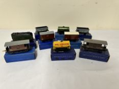 Quantity of Hornby Dublo vans and wagons