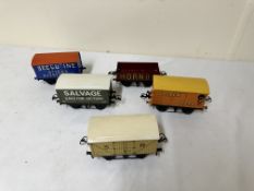 Five Hornby 00 gauge railway wagons