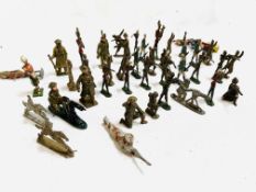 Collection of mainly lead soldiers