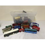 Quantity of mainly diecast buses including Corgi, Matchbox and Great British Buses