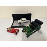 Precision Model VW Beetle, Franklin Mint MG Roadster, Franklin Mint Rolls Royce