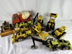 Collection of diecast construction vehicles