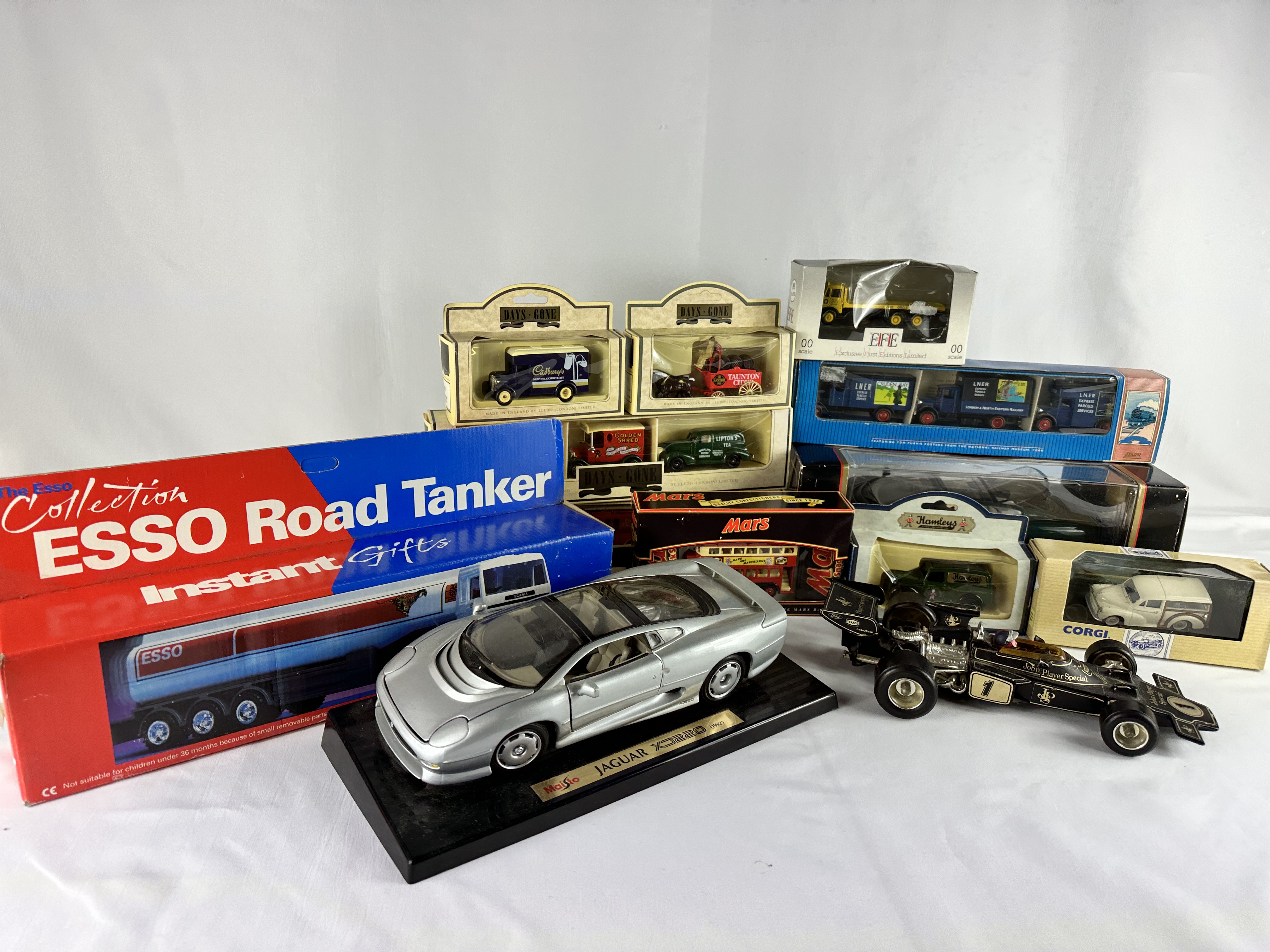 Corgi F1 model car, together with other model vehicles