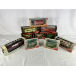 Ten Exclusive First Edition 1:76 diecast model buses in original boxes.