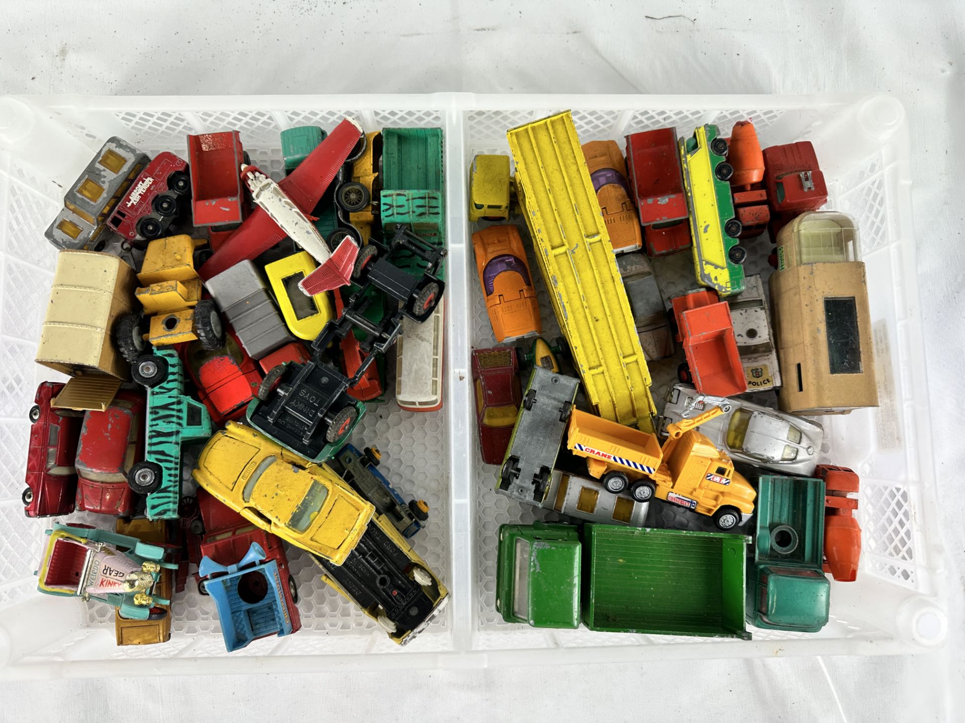 Quantity of die cast toy cars and vehicles