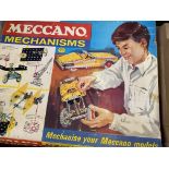 Two boxes of Meccano together with a quantity of Meccano