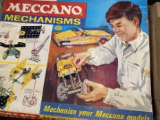 Two boxes of Meccano together with a quantity of Meccano
