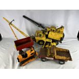 Tonka crane and other diecast construction vehicles