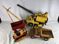 Tonka crane and other diecast construction vehicles