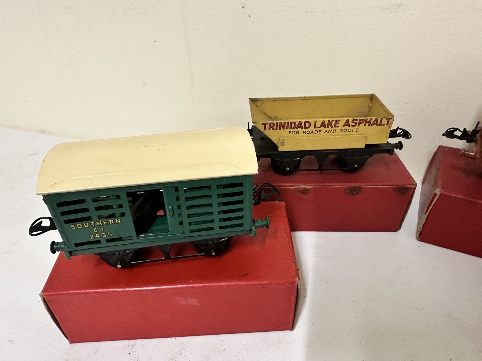 Hornby 0 gauge brake goods van and hopper wagon, boxed - Image 2 of 3