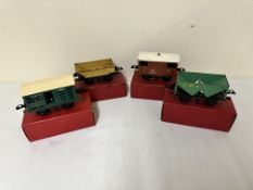 Hornby 0 gauge brake goods van and hopper wagon, boxed