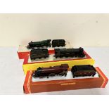 Hornby 4-6-0 00 scale model locomotive; together with two others