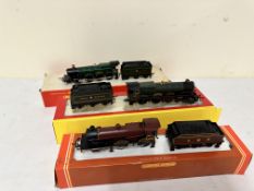 Hornby 4-6-0 00 scale model locomotive; together with two others