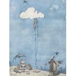 Framed and glazed watercolour and ink, The Indian Rope Trick, W. Heath Robinson