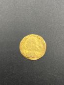 1762 George III quarter guinea gold coin