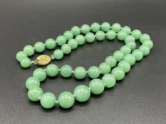 Jade bead necklace