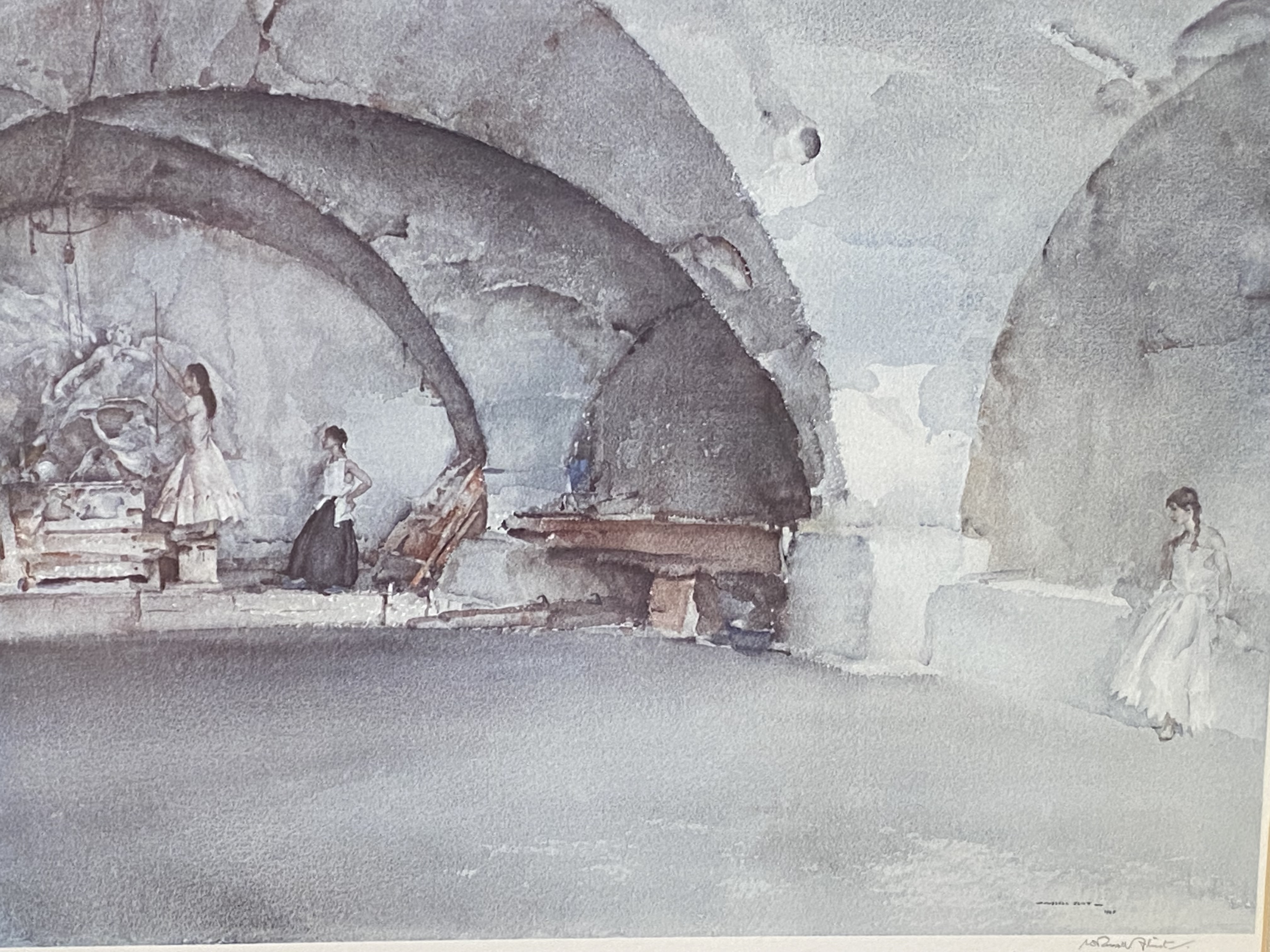 Sir William Russell Flint - framed and glazed print with blindstamp