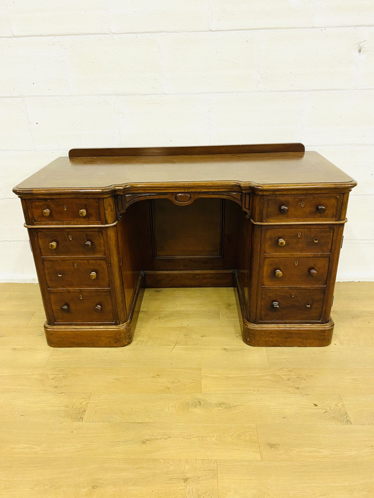 Mahogany breakfront desk