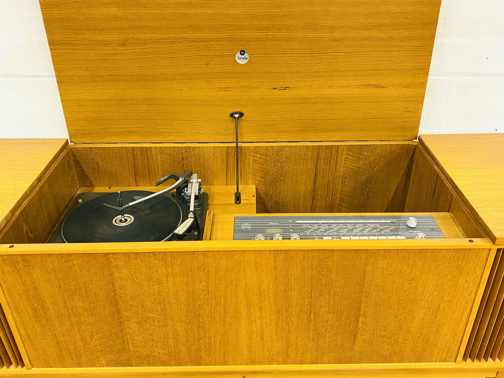 Teak record cabinet - Image 4 of 7