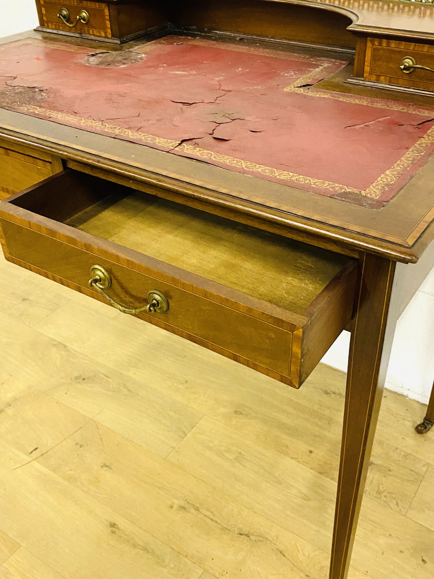 Mahogany writing table - Image 6 of 7