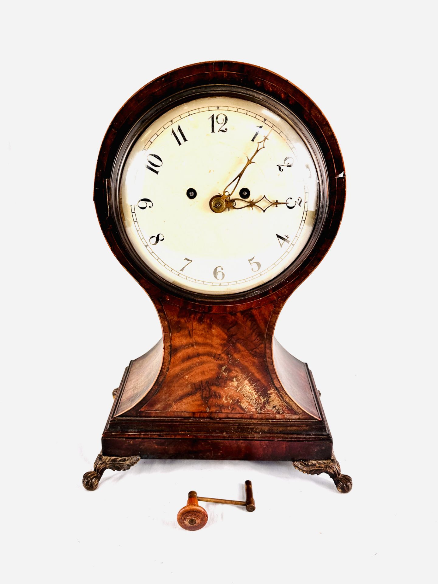 Mahogany cased mantle clock