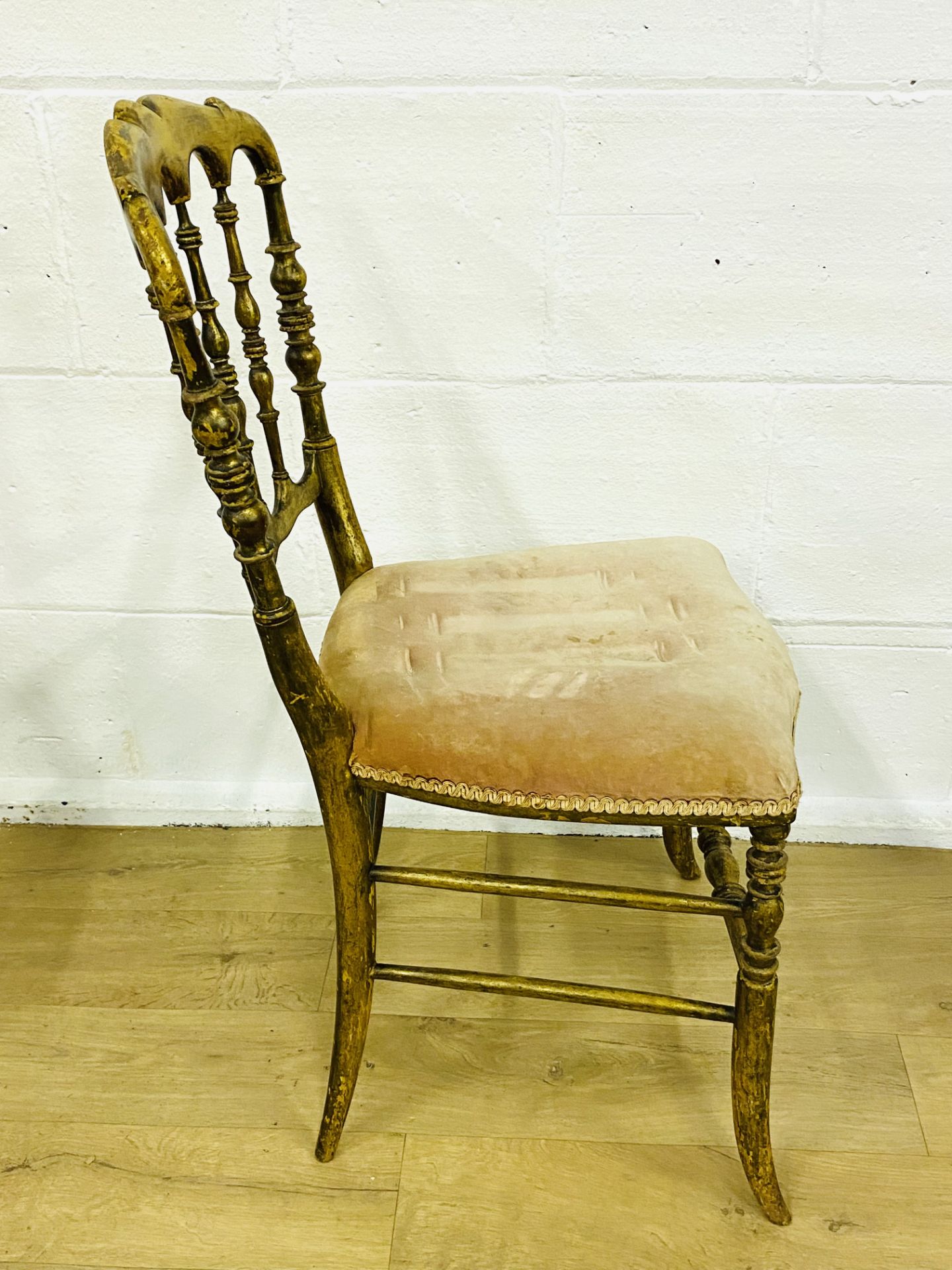 Three gilt wood chairs - Image 4 of 4