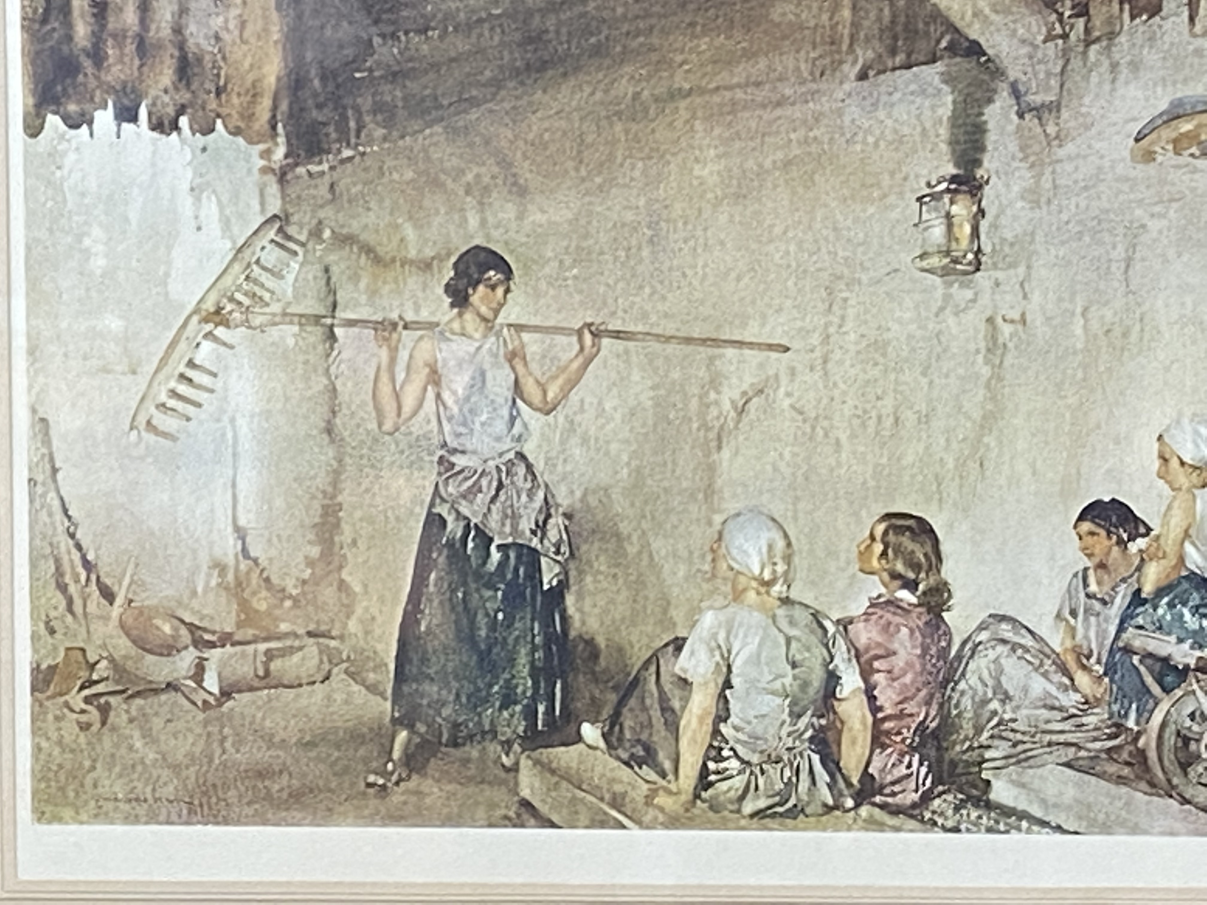 Sir William Russell Flint - framed and glazed print with blindstamp - Image 2 of 5