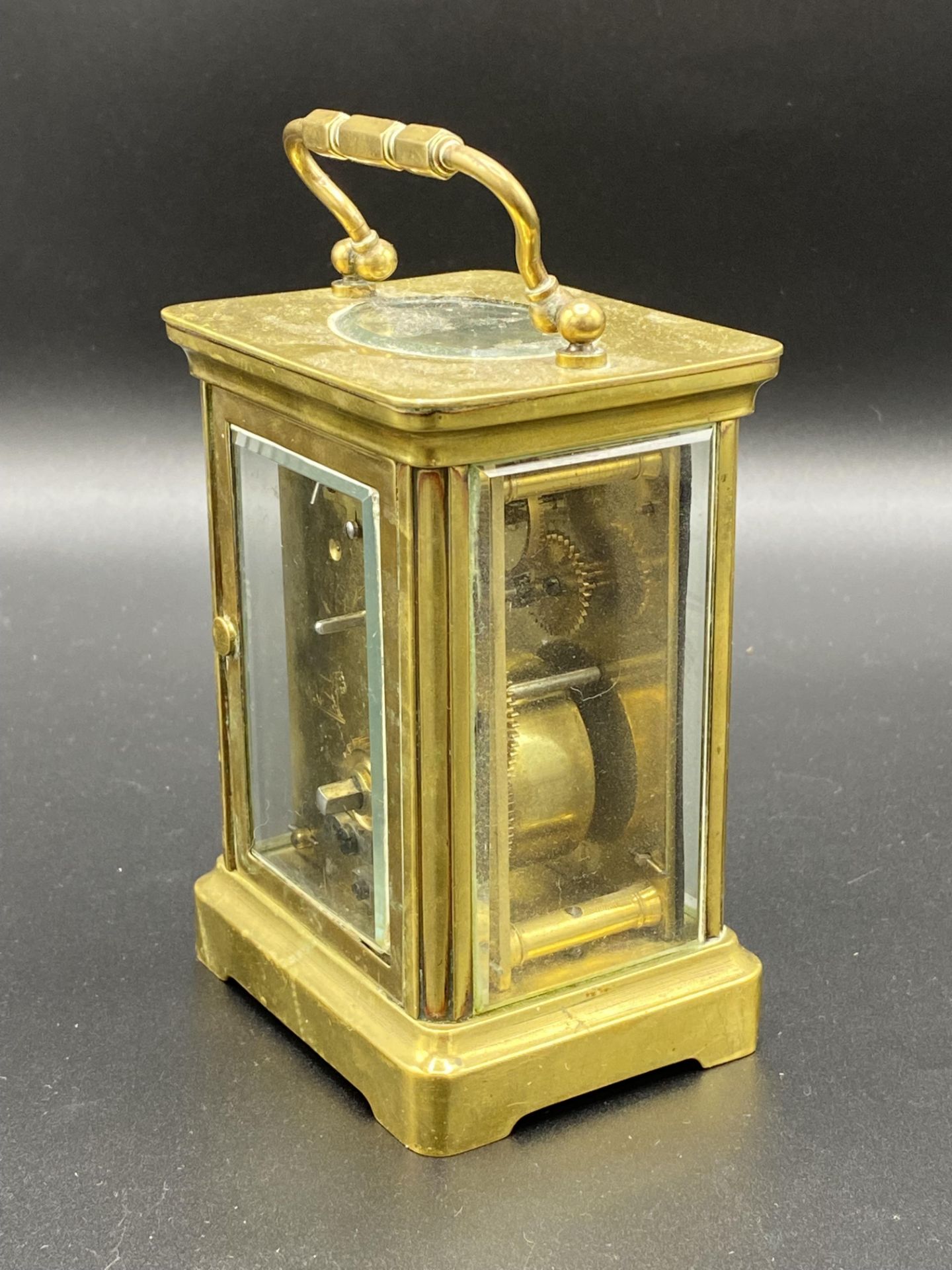 Brass cased carriage clock - Bild 4 aus 5