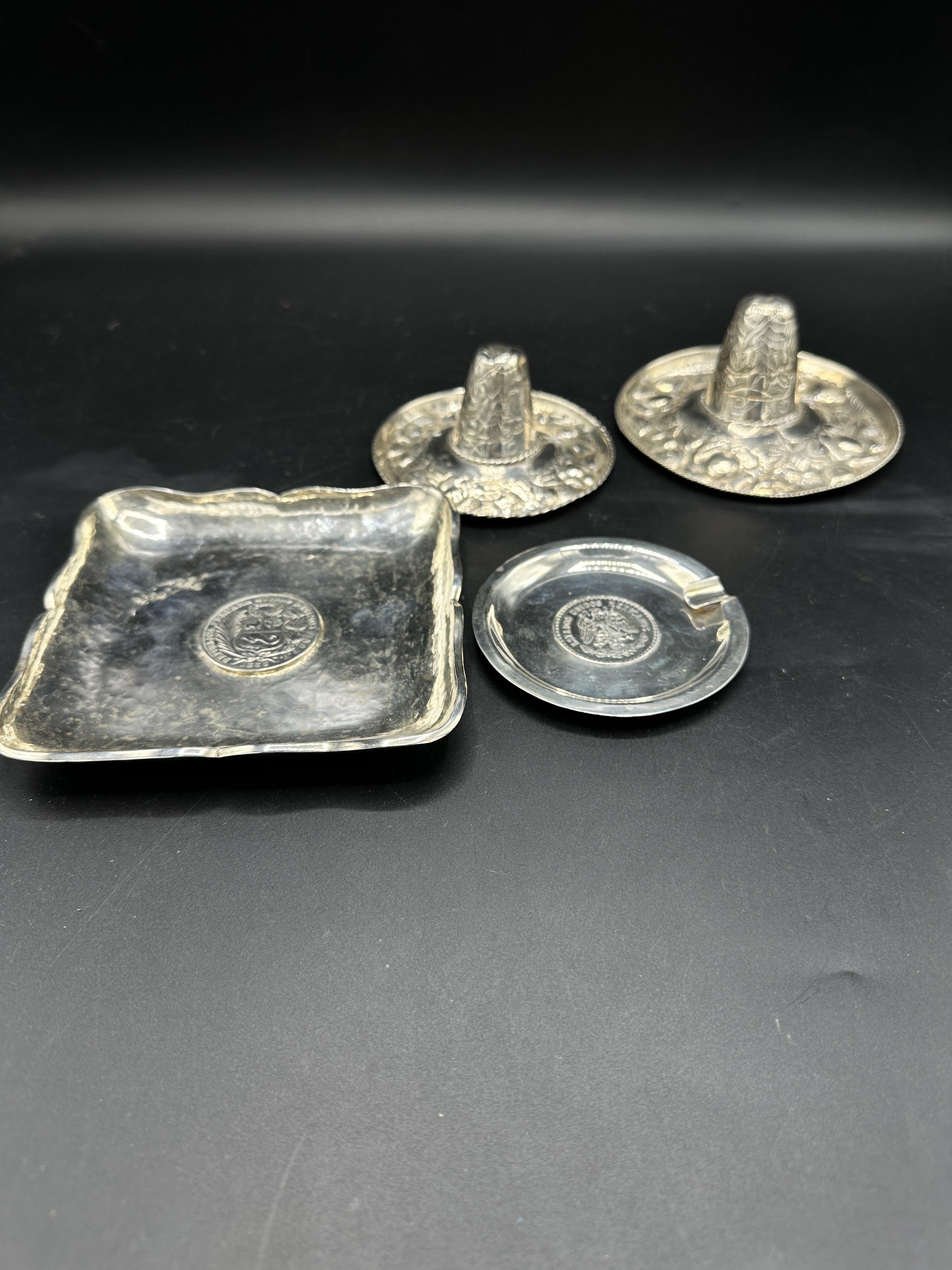 Quantity of South American silver items