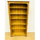 Pine open bookcase