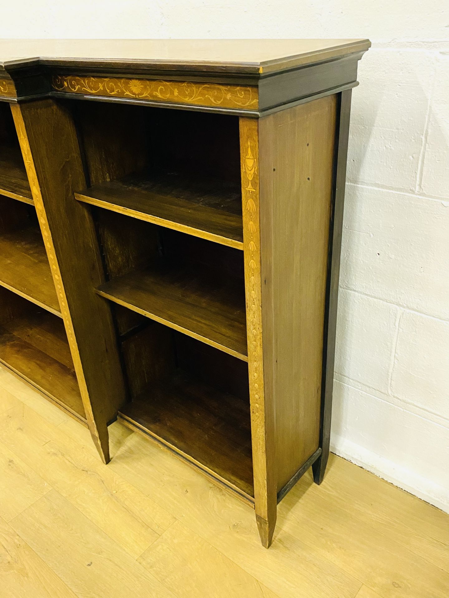 Mahogany breakfront bookcase - Image 5 of 8