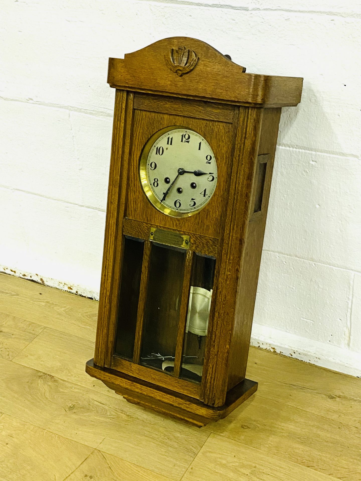 Oak cased wall clock - Image 4 of 7