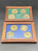 A collection of commemorative medals