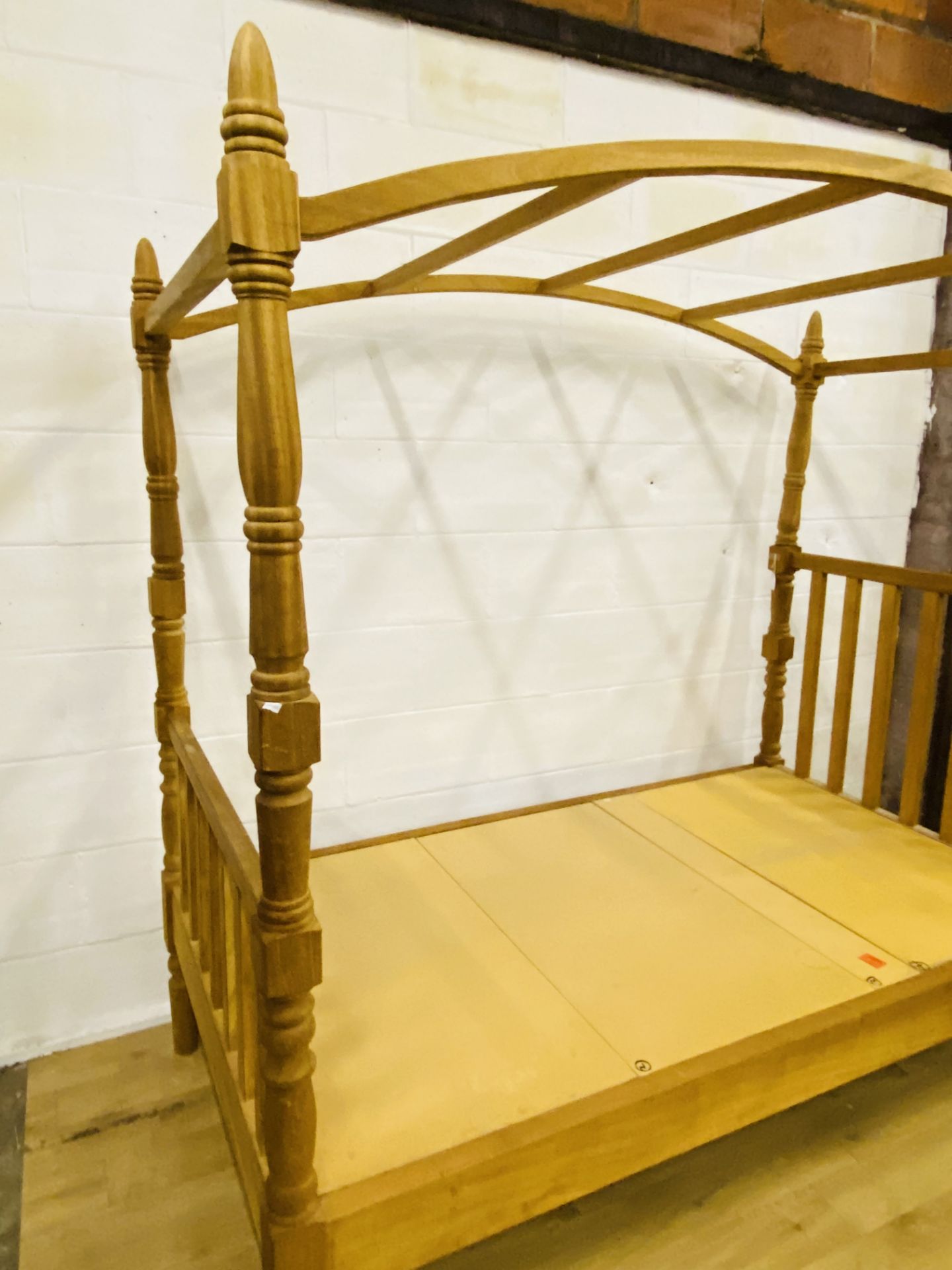 Teak four poster bed - Image 3 of 6